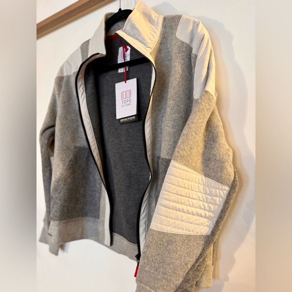Topo Designs Global Wool Full Zip Sweater